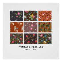 'Vintage Textiles'-Poster | Designs aus den 1800er