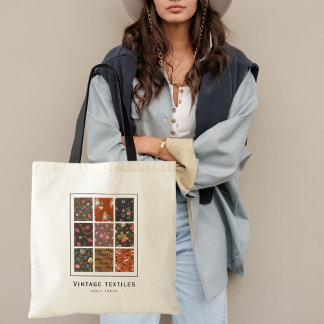 'Vintage Textilien' | Modische Tragetasche
