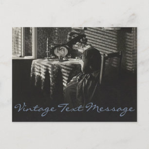 Vintage Textnachricht Schriftbuchstabe Postkarte