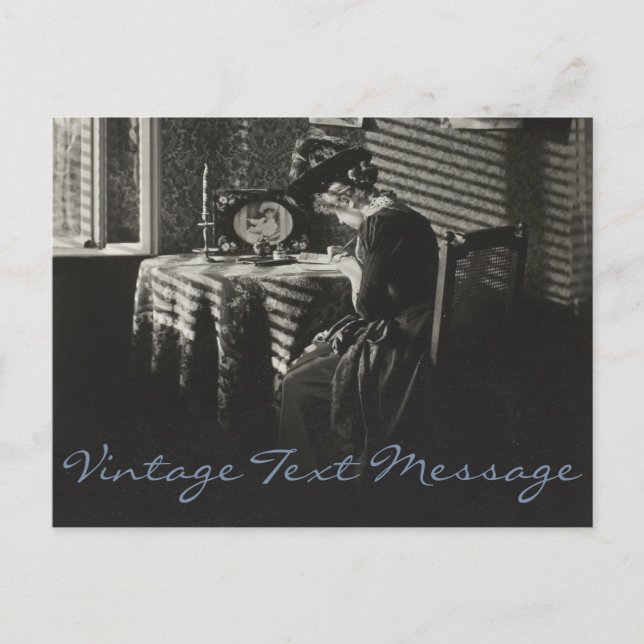 Vintage Textnachricht Schriftbuchstabe Postkarte (Vorderseite)