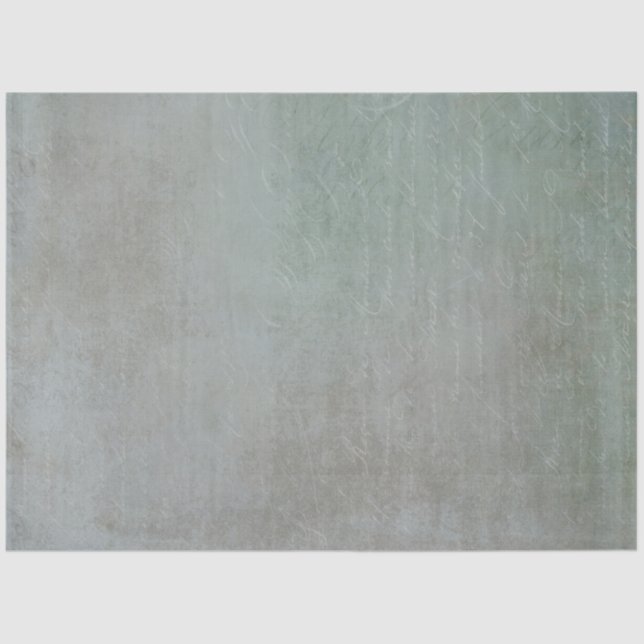 Vintage Textur Dusty Blue Gray Ephemera Decoupage Seidenpapier (Vorderseite)