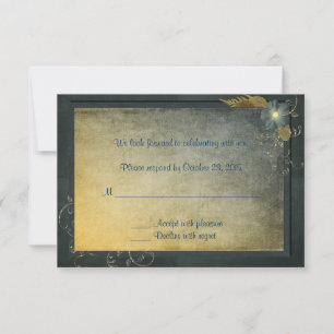Vintage-Textur RSVP Karte