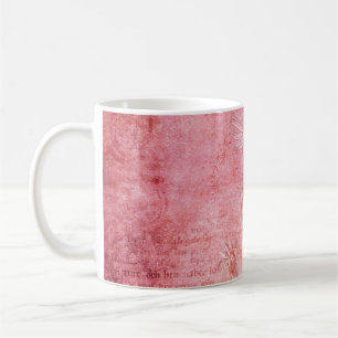 Vintage Textur Scrapbook Rosa Kaffeetasse