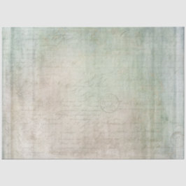 Vintage Textur Tan Green Blue Ephemera Decoupage Seidenpapier