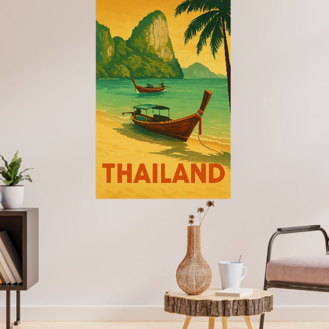 Vintage-Thailand-Strandparadies Poster (Wohnzimmer 3)
