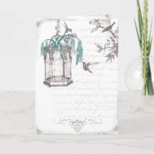 Vintage Thank You Card Dankeskarte