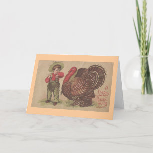 Vintage Thankgiving Turkey Feiertagskarte
