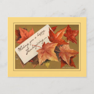 Vintage Thanksgiving Feiertagspostkarte