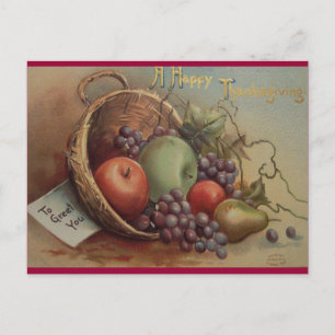 Vintage Thanksgiving Feiertagspostkarte