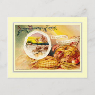 Vintage Thanksgiving Feiertagspostkarte