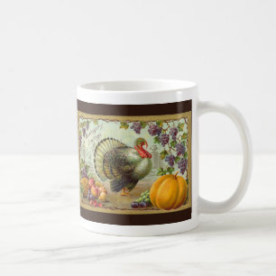 Vintage-Thanksgiving-Grüße-Tasse Tasse