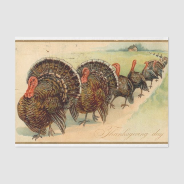 Vintage Thanksgiving Mix Series Design 15 Seidenpapier (Vorderseite)