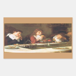Vintage Thanksgiving Rechteckiger Aufkleber