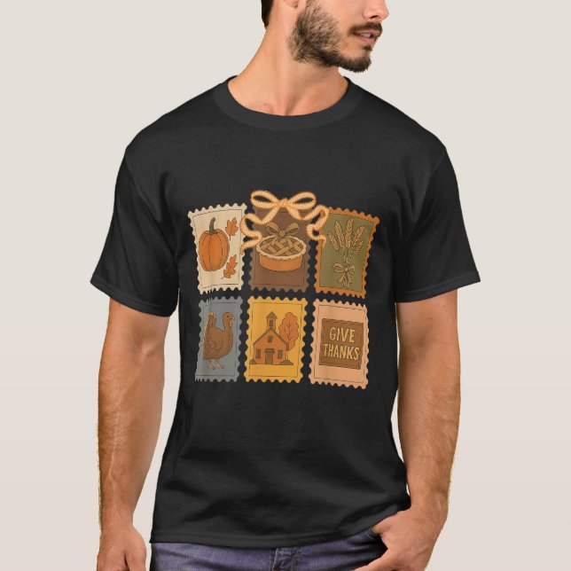 Vintage Thanksgiving,turkey,pumpkin, Autumn Tee Fu (Vorderseite)