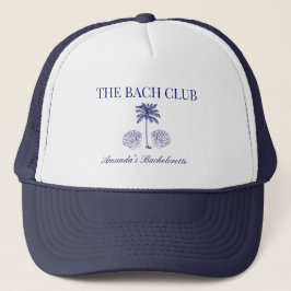Vintage The Bach Club Navy Beach Bachelorette Truckerkappe