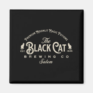 Vintage The Black Cat Brewing Co Katzenliebhaber G Magnet