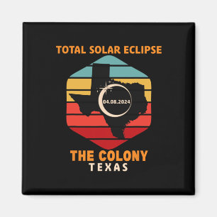 Vintage The Colony Texas Totale Sonnenfinsternis 2 Magnet