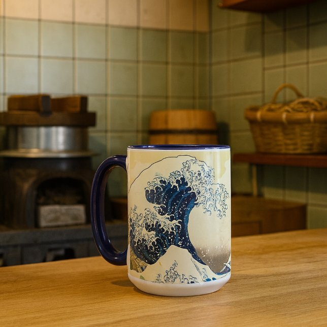 Vintage The Great Wave off Kanagawa Tasse (Von Creator hochgeladen)