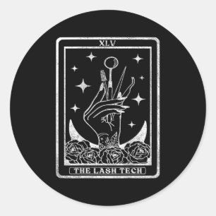Vintage The Lash Tech Tarot Karte The Lash Tech , Runder Aufkleber