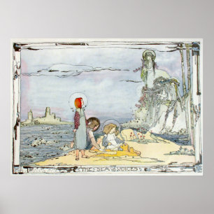 Vintage "The Sea Voices" von Jessie M. King Poster