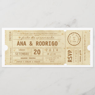 Vintage-Theater-Hochzeitseinladungsplakat Einladung