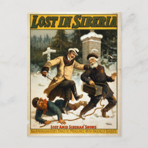 Vintage-Theater Lost in Siberia Postkarte