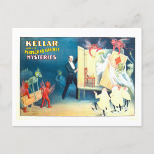 Vintage-Theaterplakat: Kellar Cabinet Mysteries Postkarte