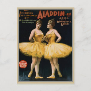 Vintage Theaterplakat Postkarte