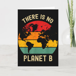 Vintage There Is No Planet B Earth Day Retro  Karte