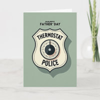 Vintage Thermostat Polizist Vater Karte