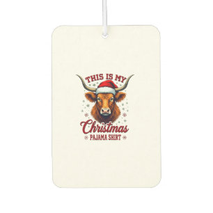 Vintage This Is My Weihnachts-Pyjama-Shirt Highlan Autolufterfrischer