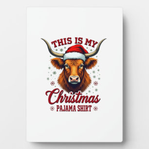 Vintage This Is My Weihnachts-Pyjama-Shirt Highlan Fotoplatte