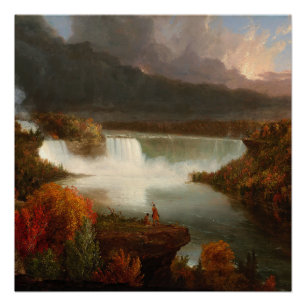 Vintage Thomas Cole Entfernte Ansicht der Niagara Poster