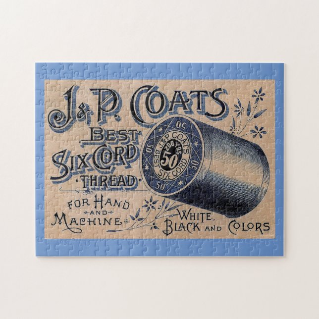 Vintage Thread-Anzeige Puzzle (Horizontal)