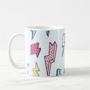 Vintage-Thunder-Nahtlos-Illustration Kaffeetasse