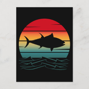 Vintage Thunfisch Postkarte