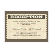 Vintage Ticket Hochzeit alten Empfang Design