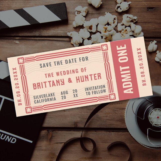 Vintage-Ticket Save-the-Date Save The Date (Von Creator hochgeladen)