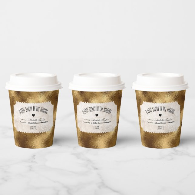 Vintage Ticketbridal Pappbecher (Multi)