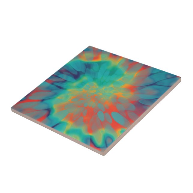 Vintage-Tie-Dye Fliese (Seite)
