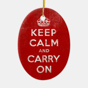 Vintage tiefrote beunruhigt behalten Ruhe und Keramik Ornament