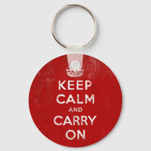 Vintage tiefrote beunruhigt behalten Ruhe und Schlüsselanhänger