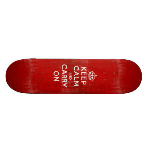 Vintage tiefrote beunruhigt behalten Ruhe und Skateboard