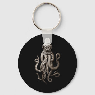 Vintage Tiefseetaucher Cthulhu Octopus Schlüsselanhänger