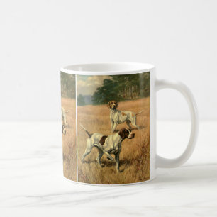 Vintage Tiere, englische Hunde auf Zeigerjagd Kaffeetasse