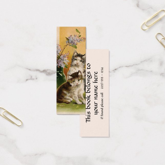 Vintage Tiere, Niedliche Viktorianische Katzen und (Büro)