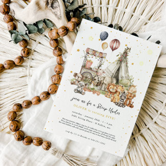 Vintage Tiere | Schlafepover Einladung