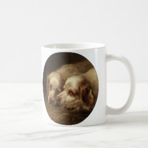 Vintage-Tiere, süße Haustier Spaniel-Welpen Kaffeetasse