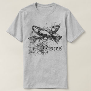 Vintage-Tierkreiszeichen Fische T-Shirt