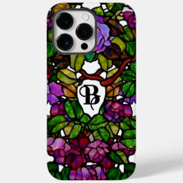 Vintage Tiffany-Hartglas-Lila Rose Case-Mate iPhone 14 Pro Max Hülle